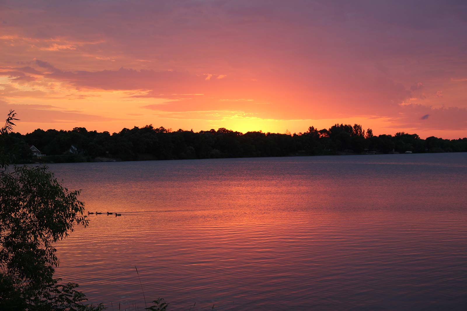 Sunset on the water